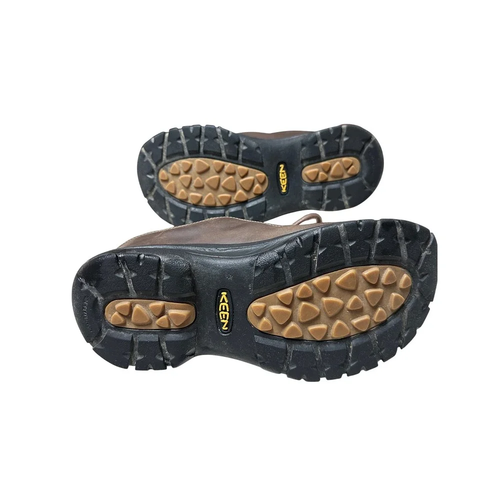 KEEN Presidio Mens Brown Leather Oxford Walking Hiking Shoes Size 10